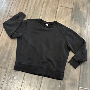 Deus Ex Machina Washed Black Logo Crewneck Sweatshirt - Size Large